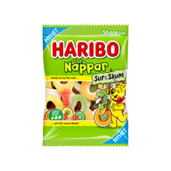 Haribo Skum Nappar Sura 150g