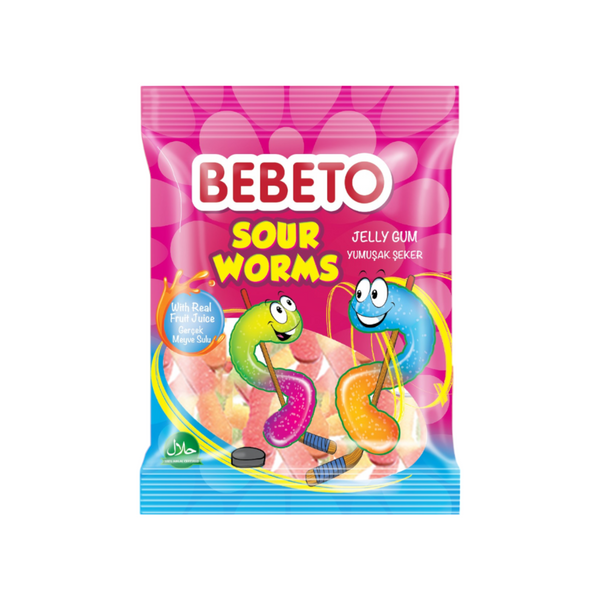 Bebeto Sour Worms 80g
