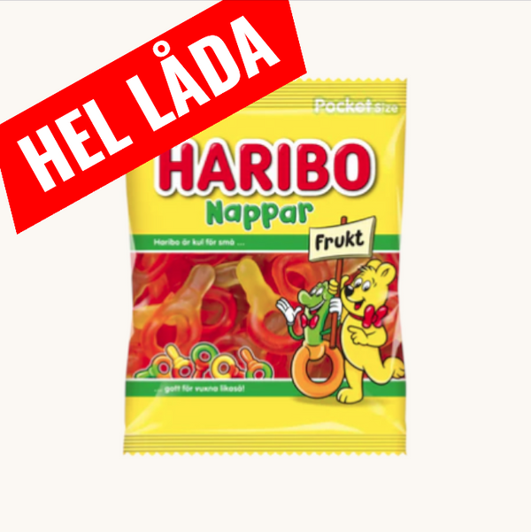 Haribo Frukt Nappar 24x80g